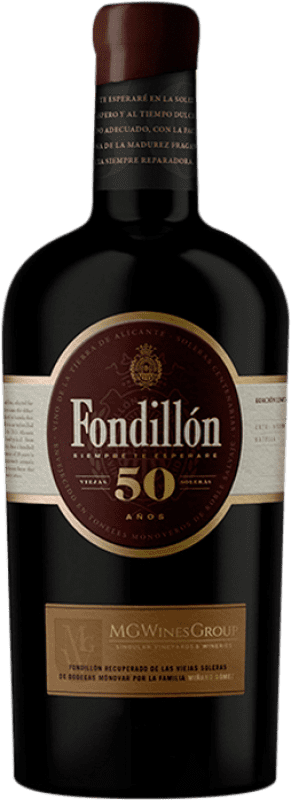 148,95 € 免费送货 | 甜酒 Monovar Fondillón 大储备 1968 D.O. Alicante 50 岁 瓶子 Medium 50 cl