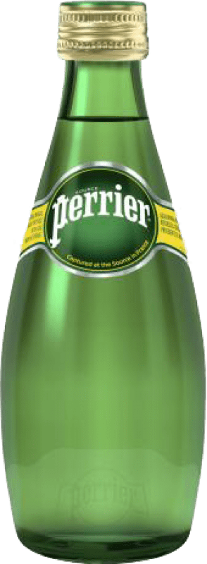 39,95 € Kostenloser Versand | 24 Einheiten Box Wasser Nestle Waters Perrier Mineral Natural — Natürliches Mineral Drittelliterflasche 33 cl Glas