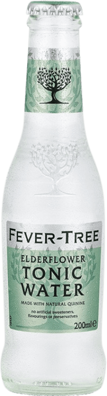 Kostenloser Versand | 24 Einheiten Box Getränke und Mixer Fever-Tree Elderflower Kleine Flasche 20 cl