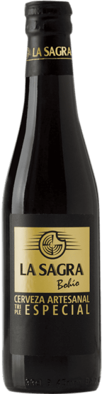 Kostenloser Versand | 24 Einheiten Box Bier La Sagra Bohío Spezial, Artesanal — Handgemacht Spanien Drittelliterflasche 33 cl
