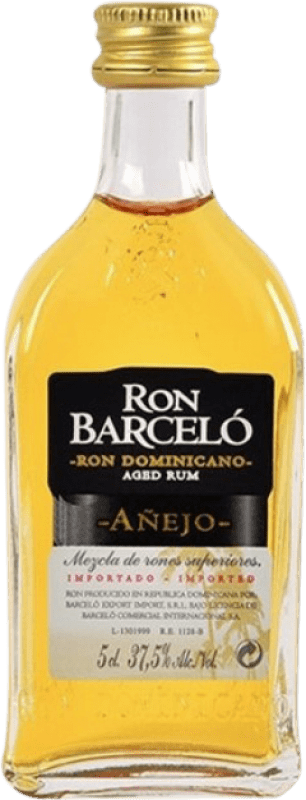 292,95 € 免费送货 | 盒装120个 朗姆酒 Barceló Añejo 微型瓶 5 cl