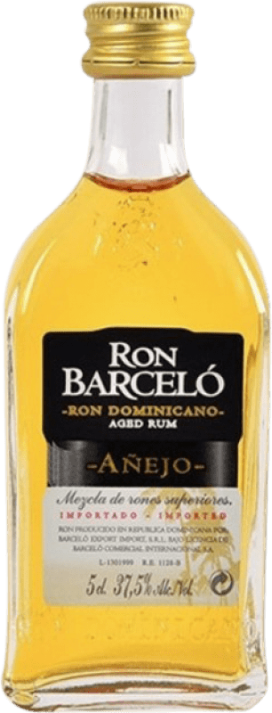 Envoi gratuit | Boîte de 120 unités Rhum Barceló Añejo — Vieux République Dominicaine Mini-Bouteille 5 cl