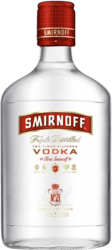11,95 € Envío gratis | Vodka Smirnoff Petaca Pequeña 35 cl