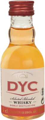 Envio grátis | Whisky Blended DYC Espanha Garrafa Miniatura 5 cl