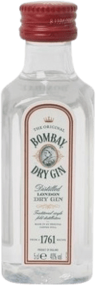 3,95 € Envio grátis | Gin Bombay London Dry Gin Garrafa Miniatura 5 cl