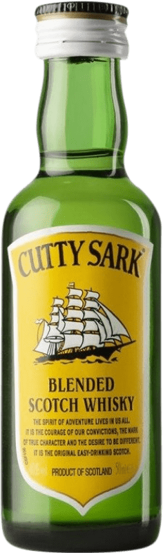 Envio grátis | Whisky Blended Cutty Sark Garrafa Miniatura 5 cl