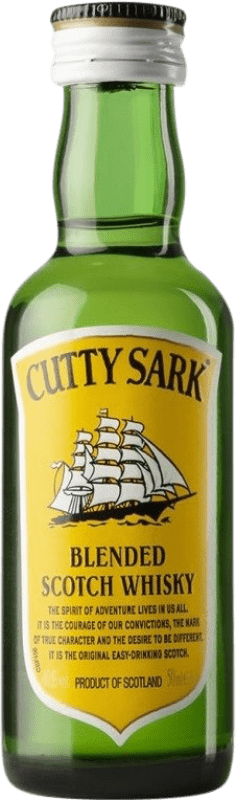 3,95 € Free Shipping | Blended Whisky Cutty Sark Miniature Bottle 5 cl