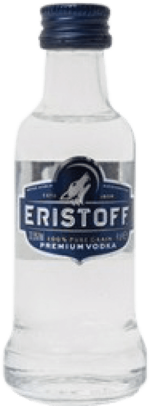 Envio grátis | Vodca Eristoff Garrafa Miniatura 4 cl