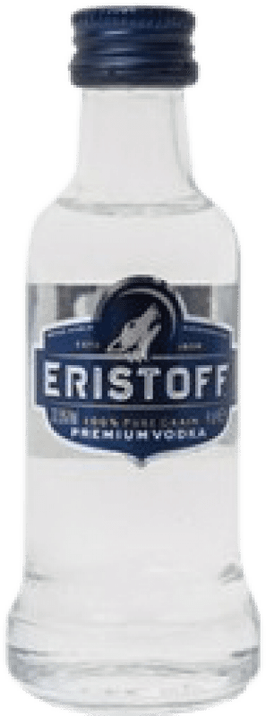 Envio grátis | Vodka Eristoff França Garrafa Miniatura 4 cl Envio grátis | Vodka Eristoff França Garrafa Miniatura 4 cl