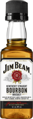 Виски Бурбон Jim Beam миниатюрная бутылка 5 cl