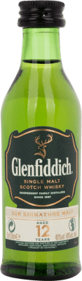 3,95 € | Односолодовый виски Glenfiddich Объединенное Королевство 12 Лет Мини-бутылка 5 cl