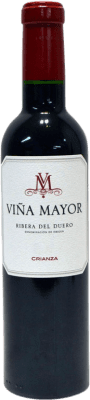 Бесплатная доставка | Красное вино Viña Mayor старения D.O. Ribera del Duero Кастилия-Леон Испания Tempranillo Половина бутылки 37 cl