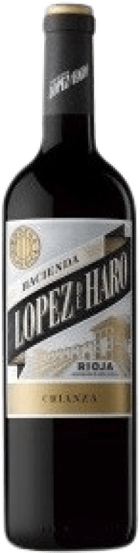 Kostenloser Versand | Rotwein Hacienda López de Haro Alterung D.O.Ca. Rioja La Rioja Spanien Tempranillo, Grenache, Graciano Halbe Flasche 37 cl