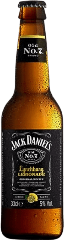 Kostenloser Versand | 12 Einheiten Box Getränke und Mixer Jack Daniel's Old Nº 7 Lynchburg Lemonade Drittel-Liter-Flasche 33 cl