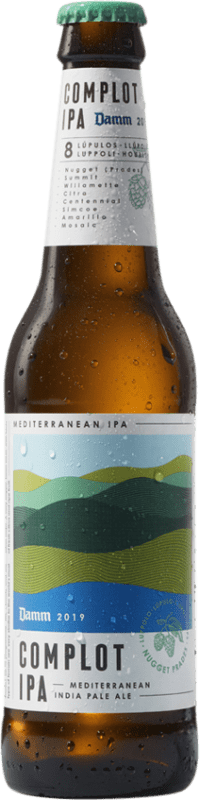Envoi gratuit | Boîte de 24 unités Bière Estrella Damm Complot IPA Espagne Bouteille Tiers 33 cl