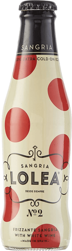 Envoi gratuit | Boîte de 4 unités Sangria Lolea Nº 2 White Frizzante Espagne Petite Bouteille 20 cl