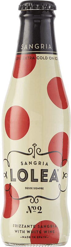 7,95 € Spedizione Gratuita | Scatola da 4 unità Sangria Limonata di Vino Lolea Nº 2 Frizzante, White — Bianco Bottiglietta 20 cl