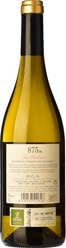10,95 € Free Shipping | White wine Coto de Rioja 875 Fermentado en Barrica D.O.Ca. Rioja The Rioja Spain Chardonnay Bottle 75 cl
