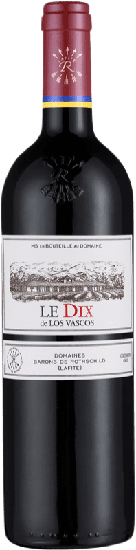 53,95 € Free Shipping | Red wine Barons de Rothschild Los Vascos Le DIX I.G. Valle de Colchagua Colchagua Valley Chile Syrah, Cabernet Sauvignon, Carmenère Bottle 75 cl