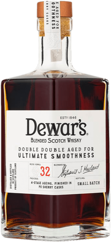 227,95 € Kostenloser Versand | Whiskey Blended Dewar's 32 Jahre Medium Flasche 50 cl