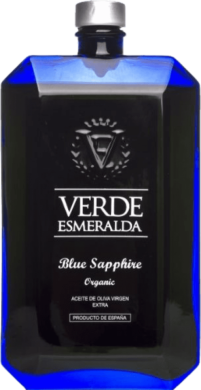 Envío gratis | Aceite de Oliva Verde Esmeralda Premium Blue Sapphire Organic Ecológico Picual Botella Medium 50 cl