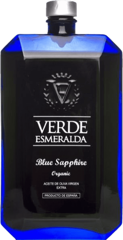 33,95 € | Azeite de Oliva Verde Esmeralda Sapphire Blue — Edição Azul, Premium, AOVE Virgem Extra Espanha Picual Organic — Bio Garrafa Medium 50 cl