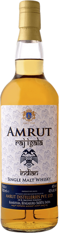 41,95 € | 威士忌单一麦芽威士忌 Amrut Indian Amrut Raj Igala 70 cl