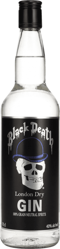 Free Shipping | Gin Black Death London Dry Gin 70 cl