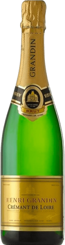 Envoi gratuit | Blanc mousseux Henri Grandin Brut A.O.C. Crémant de Loire France Grenache, Carignan, Pinot Noir, Cinsault, Gamay 75 cl