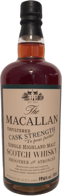 威士忌单一麦芽威士忌 Macallan Unfiltered Cask Strength 瓶子 Medium 50 cl