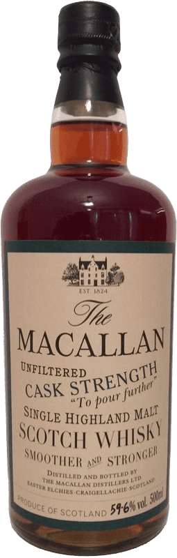 3 484,95 € Spedizione Gratuita | Whisky Single Malt Macallan Cask Strength — Grado da Botte, Unfiltered — Non Filtrato Bottiglia Medium 50 cl