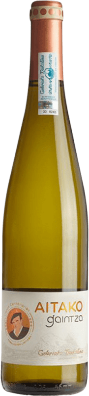 Free Shipping | White wine Gaintza Txacoli Aitako Hondarribi Zuri 75 cl