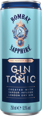 66,95 € 送料無料 | 12個入りボックス 飲み物とミキサー Bombay Sapphire Gin & Tonic アルミ缶 25 cl