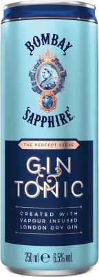 46,95 € | Boîte de 12 unités Boissons et Mixers Bombay Sapphire Gin & Tonic Royaume-Uni Canette 25 cl