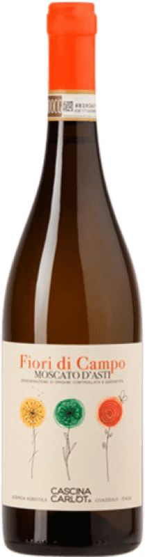 Envio grátis | Espumante branco Cascina Carlot Fiori di Campo D.O.C.G. Moscato d'Asti Piemonte Itália Mascate Grão Pequeno 75 cl