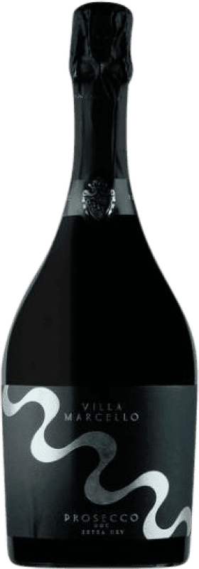 Kostenloser Versand | Weißer Sekt Villa Marcello Brut — Herb Millesimato D.O.C. Prosecco Venetien Italien Pinot Blanc — Weißburgunder, Glera 75 cl