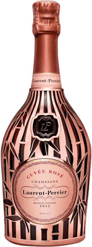 Бесплатная доставка | Розовое игристое Laurent Perrier Cuvée Rose Metal Jacket Bambú A.O.C. Champagne шампанское Франция Pinot Black 75 cl