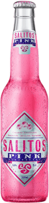 Free Shipping | 24 units box Beer Salitos Pink Mexico One-Third Bottle 33 cl