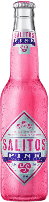 Kostenloser Versand | 24 Einheiten Box Bier Salitos Pink — Rosé Mexiko Drittelliterflasche 33 cl