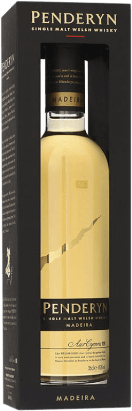 23,95 € Envío gratis | Whisky Single Malt Penderyn Botellín Tercio 35 cl