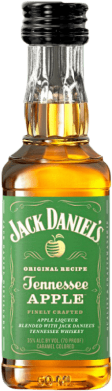 2,95 € | Whisky Bourbon Jack Daniel's Estados Unidos Botellín Miniatura 5 cl Apple — Manzana