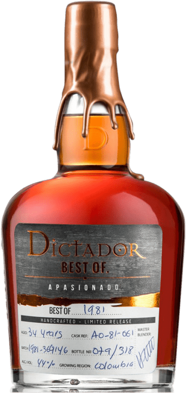 Envoi gratuit | Rhum Dictador Best of 1981 Apasionado Colombie 70 cl