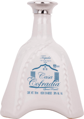 Tequila La Cofradía Blanco — Blanc, Ceramic Porcelain — Porcelaine Céramique