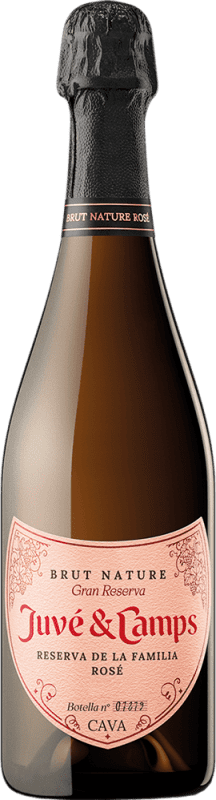 25,95 € | Rosé mousseux Juvé y Camps Reserva de Familia 100 Aniversario Rosé Réserve D.O. Cava Catalogne Espagne Pinot Noir 75 cl