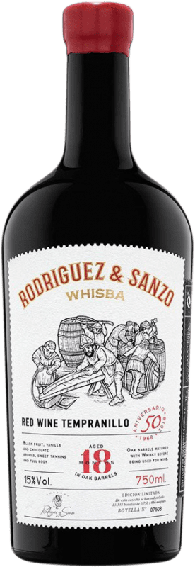 41,95 € Envío gratis | Vino Tinto Rodríguez & Sanzo Whisba Whisky Cask Finish — Acabado en Barrica I.G.P. Vino de la Tierra de Castilla y León