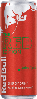 Free Shipping | 24 units box Soft Drinks & Mixers Red Bull Energy Drink Watermelon Austria Can 25 cl