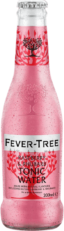 Free Shipping | 24 units box Soft Drinks & Mixers Fever-Tree Raspberry and Rhubarb Tonic Water United Kingdom Small Bottle 20 cl