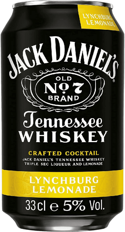 Envio grátis | Caixa de 12 unidades Mixer Jack Daniel's Old Nº 7 Lynchburg Cocktail Estados Unidos Lata 33 cl Lemonade — Limonada, Whisky