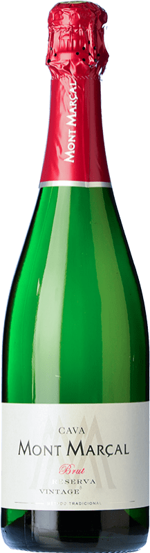 Envoi gratuit | Blanc mousseux Mont Marçal Brut Réserve D.O. Cava Catalogne Espagne Macabeo, Xarel·lo, Chardonnay, Parellada 75 cl