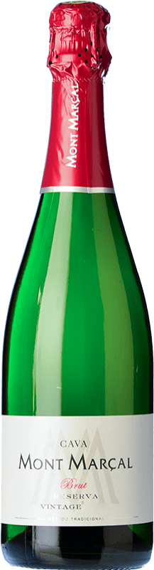 Envoi gratuit | Vin Mousseux Blanc Mont Marçal Brut Réserve D.O. Cava Catalogne Espagne Macabeo — Macabeu, Xarel·lo, Chardonnay, Parellada 75 cl